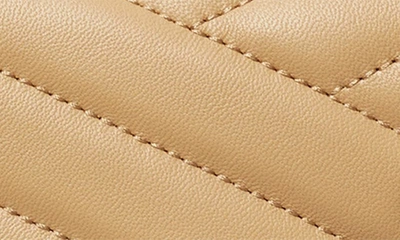 Tory Burch Kira Chevron Quilted Leather Wallet On A Chain In Desert Dune