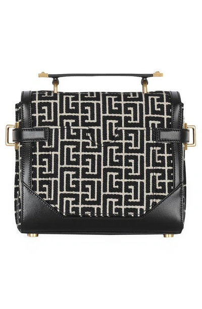 Balmain B-buzz 23 Crossbody Bag In Ivory/ Black