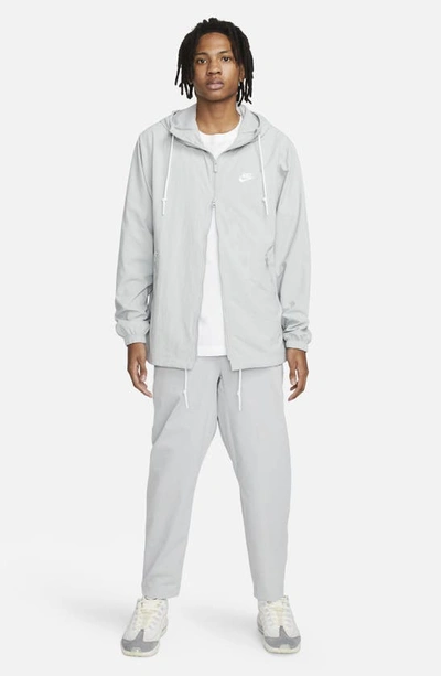 Shop Nike Club Woven Jacket In Light Smoke Grey/ White