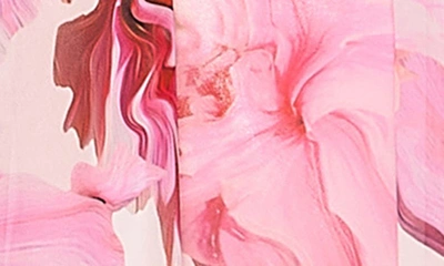 Shop Mac Duggal Floral Pleat One-shoulder Minidress In Pink Multi