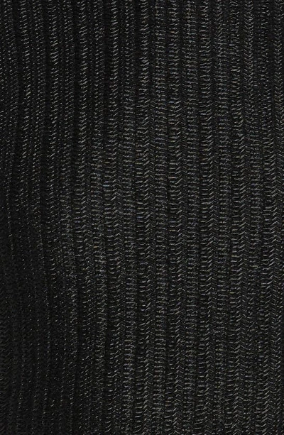 Shop Tom Ford Metallic Rib Long Sleeve Knit Dress In Black