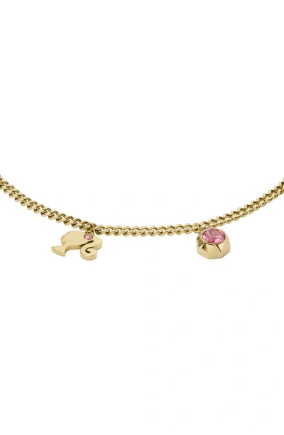 Fossil X Barbie® Charm Bracelet In Gold