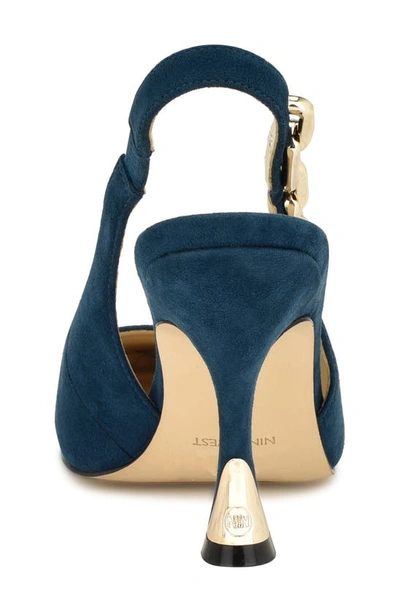 Nine West Veroni Slingback Pointed Toe Pump In Dbl01
