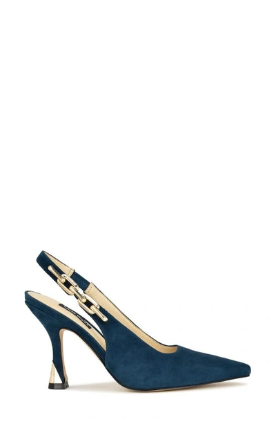 Nine West Veroni Slingback Pointed Toe Pump In Dbl01