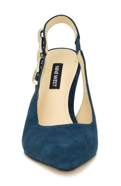 Nine West Veroni Slingback Pointed Toe Pump In Dbl01