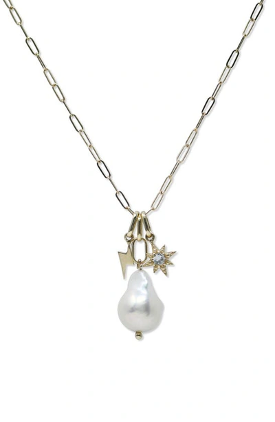 Shop Anzie Pearl & Charm Paper Clip Necklace
