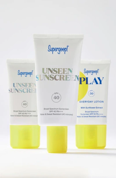 Shop Supergoop Unseen & Play Sunscreen Spf 50 Set $78 Value