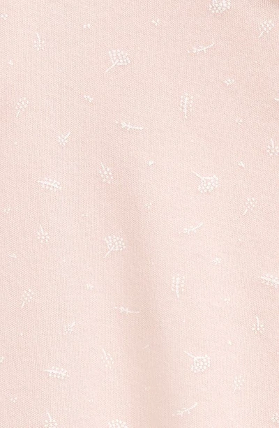 Shop Nordstrom Print Cotton Footie In Pink Lotus Dotted Ditsy