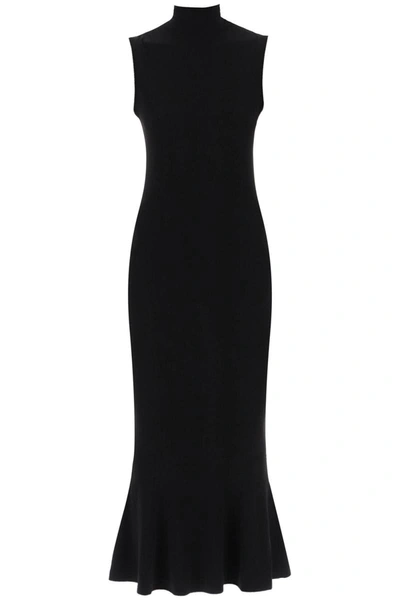 Shop Norma Kamali Sleeveless Fishtail Dress In Black