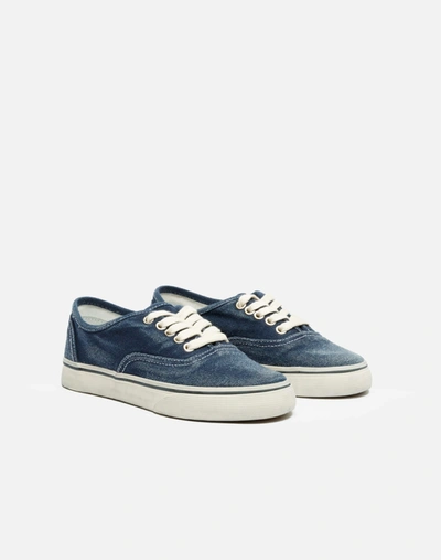 Shop Re/done 70s Low Top Skate In Faded Navy