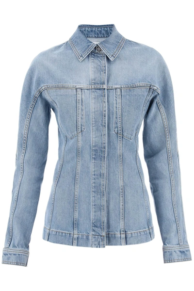 Shop Alaïa Fitted Overshirt In Denim