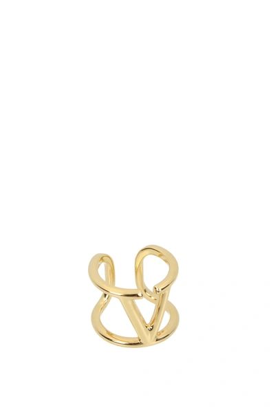 Shop Valentino Rings Metal Gold
