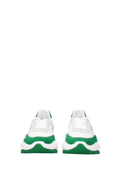 Shop Casablanca Sneakers Atlantis Leather White Green