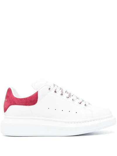 Shop Alexander Mcqueen Sneakers With Logo In White