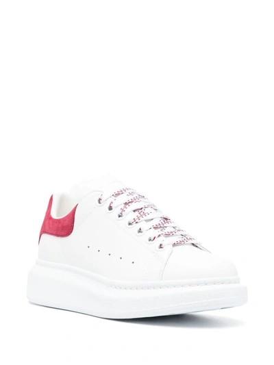 Shop Alexander Mcqueen Sneakers With Logo In White