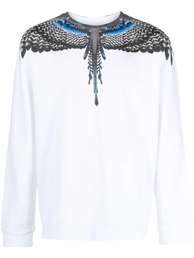 Shop Marcelo Burlon County Of Milan Cotton Sweatshirt With Print In White