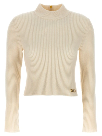 Shop Michael Kors Michael  Logo Sweater In Beige