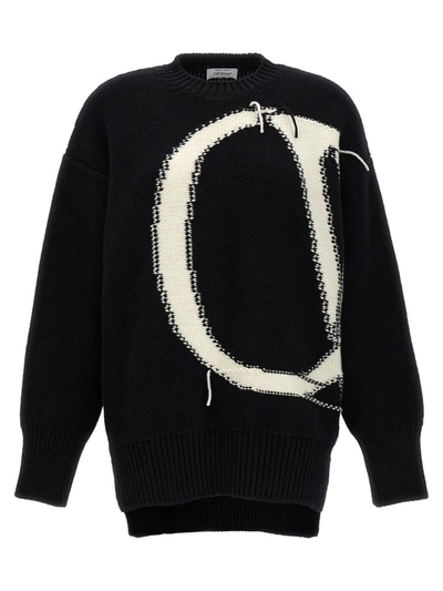 Shop Off-white 'ow Maxi Logo' Sweater In White/black