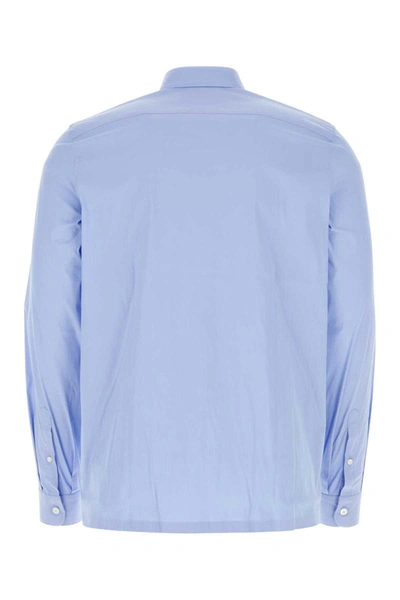 Shop Prada Shirts In Light Blue