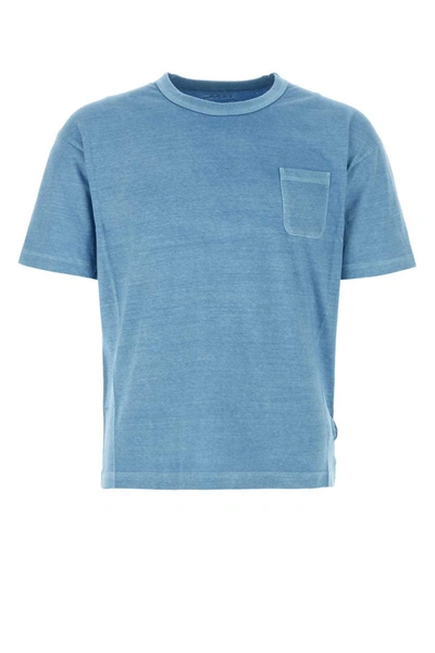 Shop Visvim T-shirt In Light Blue