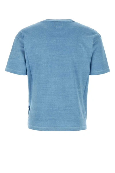 Shop Visvim T-shirt In Light Blue