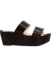 ROBERT CLERGERIE wedge sandals,LEATHER100%