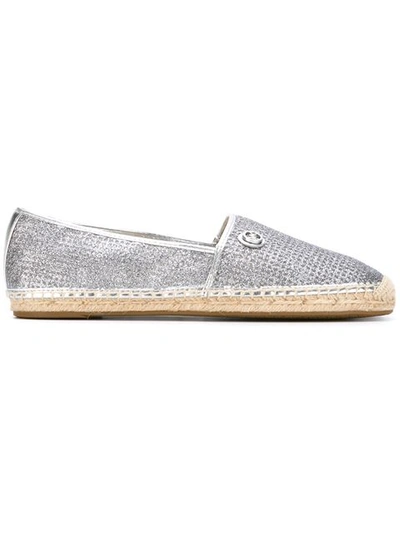 Michael Michael Kors 'kendrick' Slip-on Espadrille Flat (women) In Silver