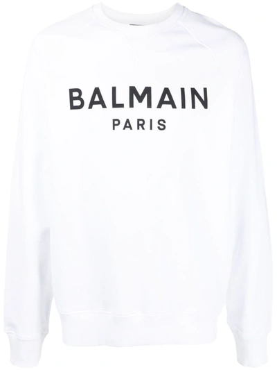 Shop Balmain Jerseys & Knitwear In White Bl