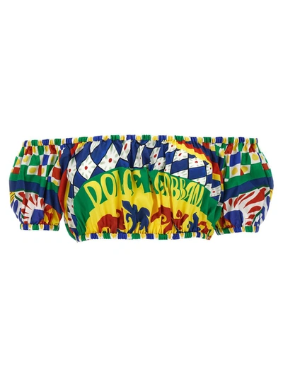 Shop Dolce & Gabbana 'carretto' Top In Multicolor