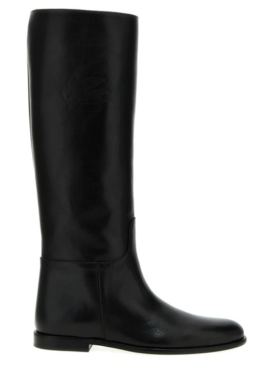 Shop Etro Cavalry Boots In Black