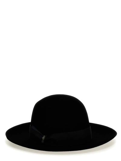 Shop Borsalino 'q.s. Folar Liscio' Hat In Black