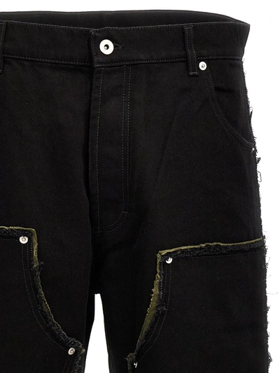 Shop Heron Preston Jeans 'rebuilt Denim Carpenter' In Black