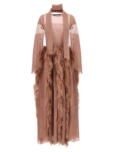 Shop Antonino Valenti 'iside' Long Dress In Pink