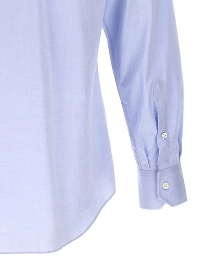 Shop Brioni Poplin Shirt In Light Blue