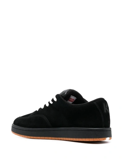 Shop Kenzo Skate Leather Sneakers In Black