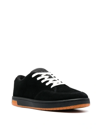 Shop Kenzo Skate Leather Sneakers In Black