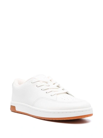 Shop Kenzo Skate Leather Sneakers In White