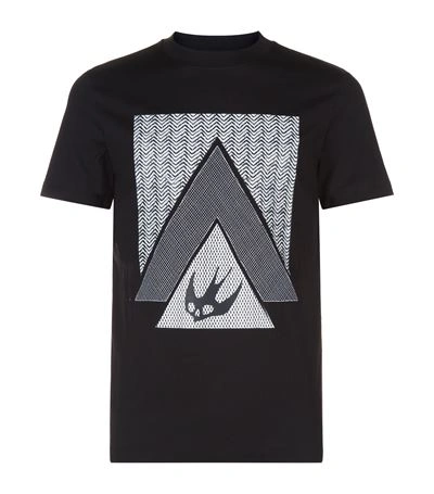 Mcq Alexander Mcqueen All Over Embroidered Swallow Tee In White