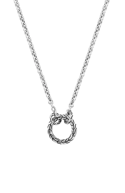 John Hardy Classic Chain Amulet Connector Necklace In Silver