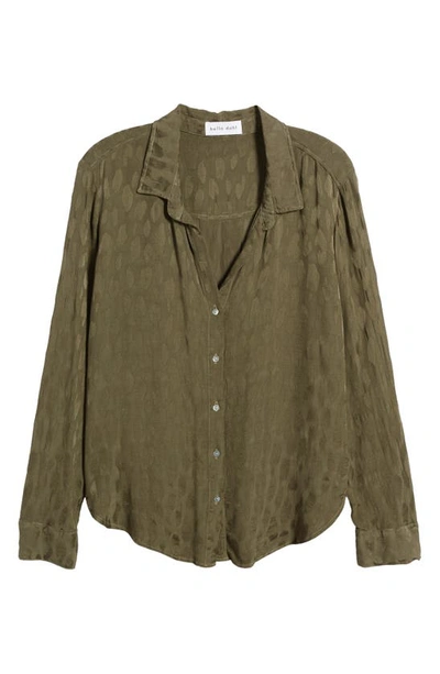 Bella Dahl Flowy Print Button-up Shirt In Herb Green