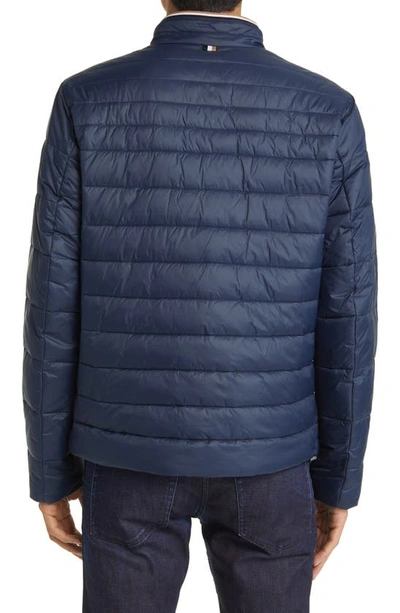Hugo Boss Darolus Quilted Puffer Jacket In Dark Blue