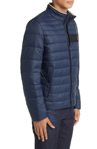 Hugo Boss Darolus Quilted Puffer Jacket In Dark Blue
