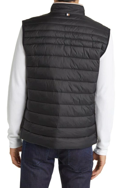 Shop Hugo Boss Darolan Water Repellent Quilted Vest In Black