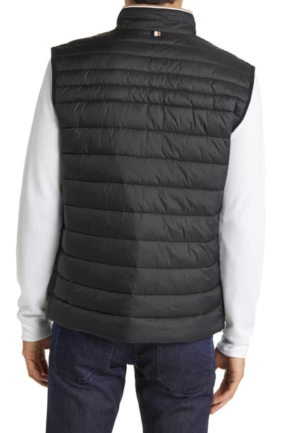Hugo Boss Boss Darolan Water Repellent Quilted Vest In Black