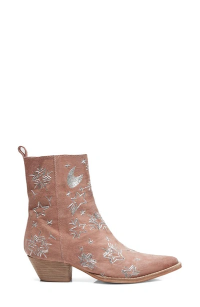 Shop Free People Bowers Embroidered Bootie In Perfect Pink