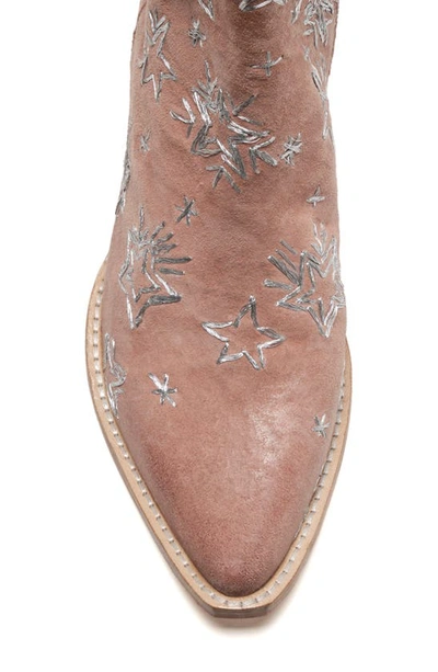 Shop Free People Bowers Embroidered Bootie In Perfect Pink