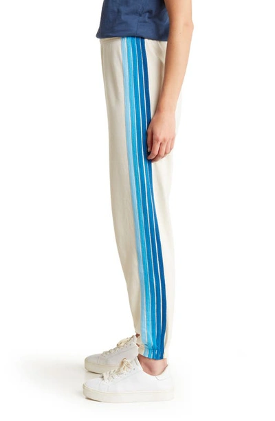 Shop Aviator Nation Stripe Sweatpants In Vintage White/ Blue