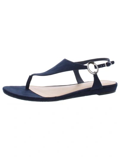 Shop Alfani Hayyden Womens Solid Dressy Thong Sandals In Blue