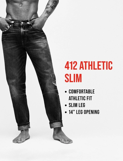Shop Lucky Brand Men's 412 Athletic Slim Jean In Grey