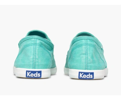 Shop Keds Chillax Neon Twill Washable Slip On Sneaker In Turquoise In Blue